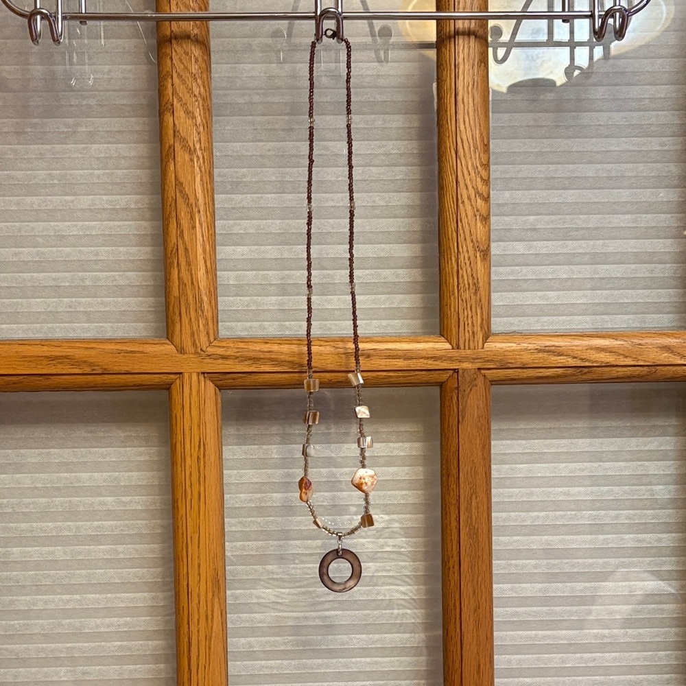 Elegant Brown Beaded Necklace